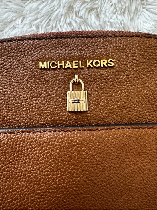 Michael Kors Adele Brown Pebbled Leather Backpack Gold Hardware main image 13